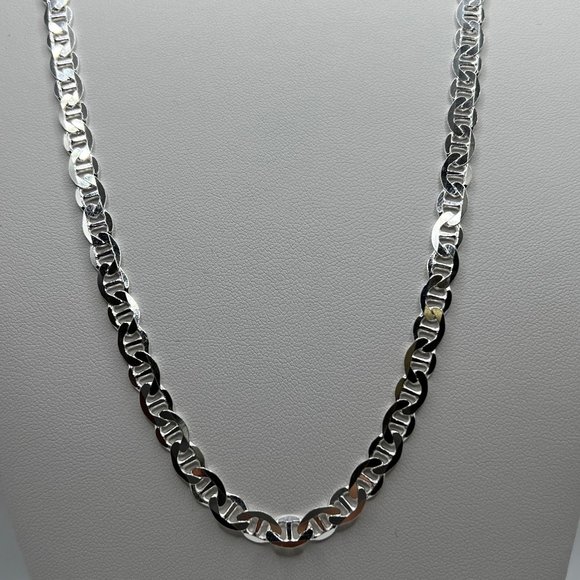 Mens Thick Gucci Mariner Chain - 22" HEAVY - 925 Italy - Silver/Gold Avail! - Picture 3 of 7